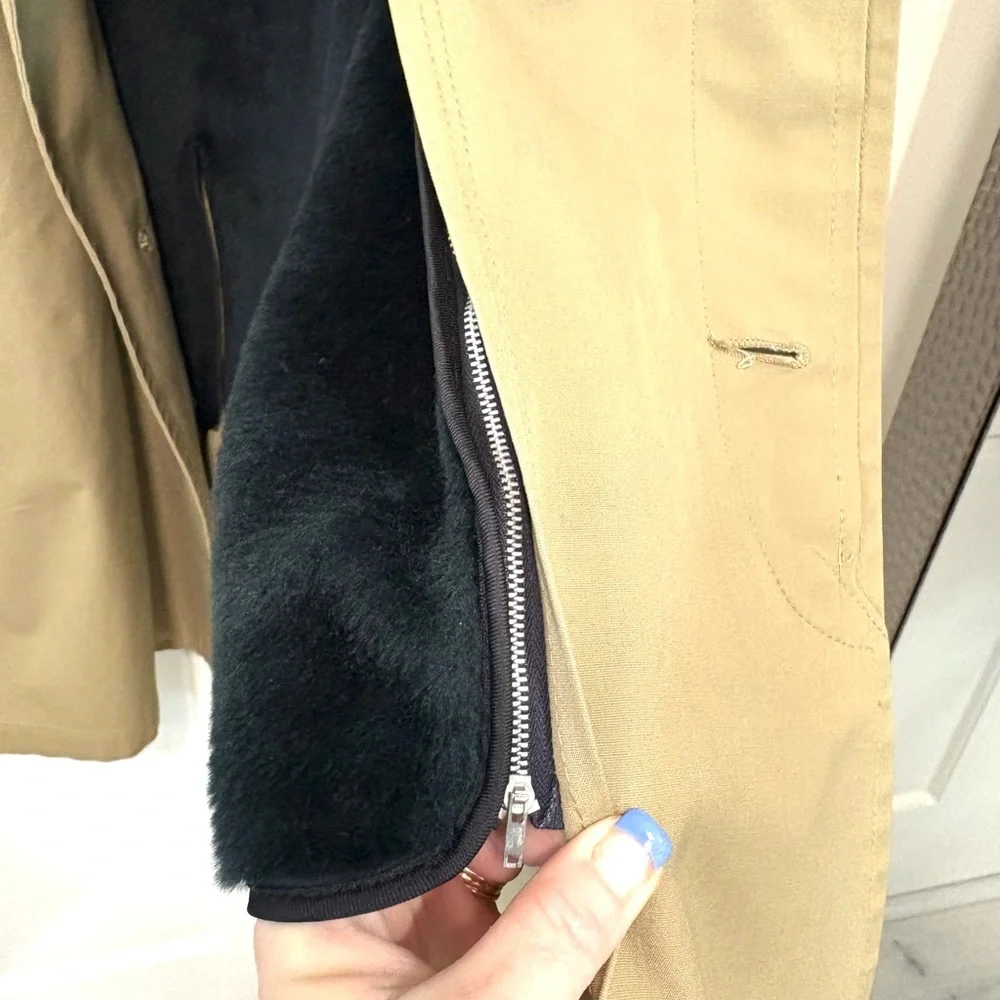 Vintage London Fog Clipper Mist All‎ Weather Trench Coat Mens 42 Zip Out Liner